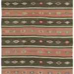 Anadolu Eskitme Multi Renk Pamuk Üzerine Yün El Dokuma Kilim-164x330