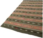 Anadolu Eskitme Multi Renk Pamuk Üzerine Yün El Dokuma Kilim-164x330 - Görsel 3