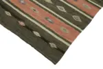 Anadolu Eskitme Multi Renk Pamuk Üzerine Yün El Dokuma Kilim-164x330 - Görsel 4