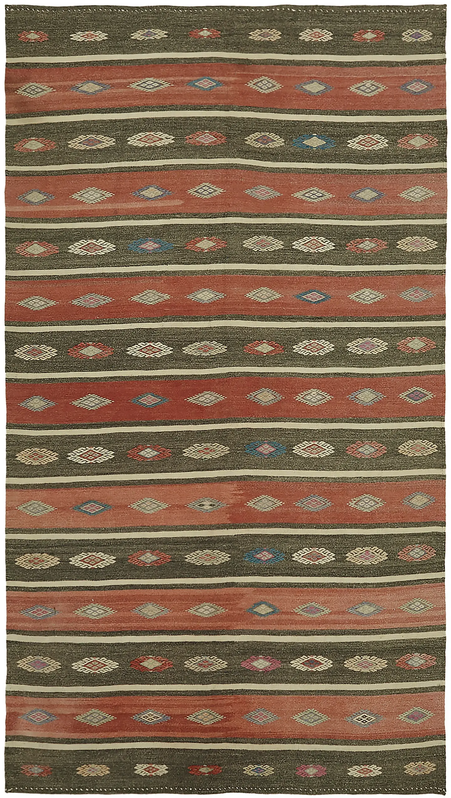 Rc_45951_0_Multicolor_Anatolian_Kilim_Rugs Anadolu Eskitme Multi Renk Pamuk Üzerine Yün El Dokuma Kilim-166x290 - Görsel 1