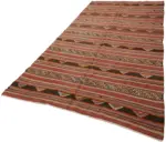 Anadolu Eskitme Multi Renk Pamuk Üzerine Yün El Dokuma Kilim-167x292 - Görsel 3