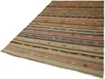 Anadolu Eskitme Multi Renk Pamuk Üzerine Yün El Dokuma Kilim-195x325 - Görsel 3