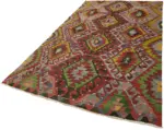 Anadolu Eskitme Multi Renk Pamuk Üzerine Yün El Dokuma Kilim-182x319 - Görsel 3