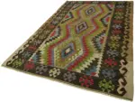 Anadolu Eskitme Multi Renk Pamuk Üzerine Yün El Dokuma Kilim-190x292 - Görsel 3