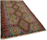 Anadolu Eskitme Multi Renk Pamuk Üzerine Yün El Dokuma Kilim-168x298 - Görsel 2
