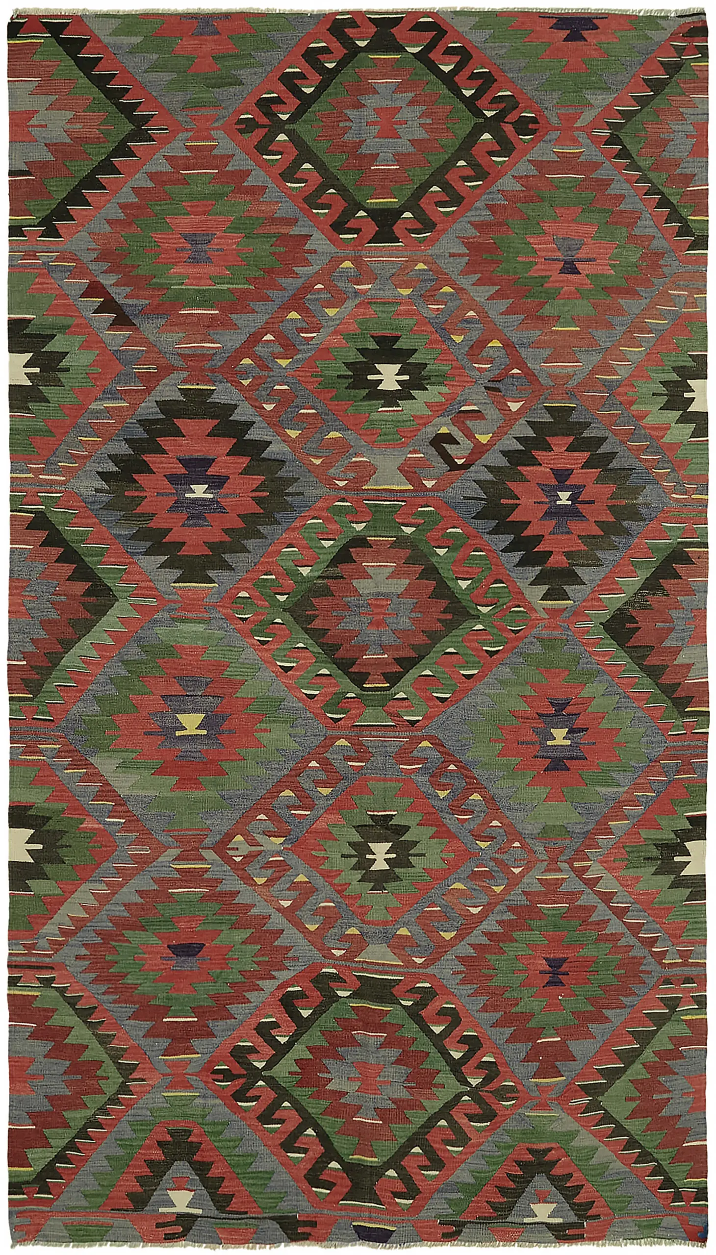 Rc_45966_0_Multicolor_Anatolian_Kilim_Rugs Anadolu Eskitme Multi Renk Pamuk Üzerine Yün El Dokuma Kilim-177x307 - Görsel 1