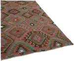 Anadolu Eskitme Multi Renk Pamuk Üzerine Yün El Dokuma Kilim-177x307 - Görsel 2