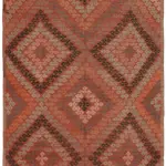 Anadolu Eskitme Multi Renk Pamuk Üzerine Yün El Dokuma Kilim-160x383