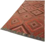 Anadolu Eskitme Multi Renk Pamuk Üzerine Yün El Dokuma Kilim-160x383 - Görsel 3
