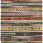 Anadolu Eskitme Multi Renk Pamuk Üzerine Yün El Dokuma Kilim-164x292