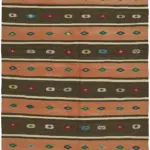 Anadolu Eskitme Multi Renk Pamuk Üzerine Yün El Dokuma Kilim-172x315