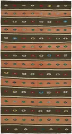 Anadolu Eskitme Multi Renk Pamuk Üzerine Yün El Dokuma Kilim-172x315