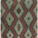 Anadolu Eskitme Multi Renk Pamuk Üzerine Yün El Dokuma Kilim-158x296