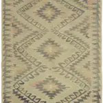 Anadolu Eskitme Multi Renk Pamuk Üzerine Yün El Dokuma Kilim-180x320