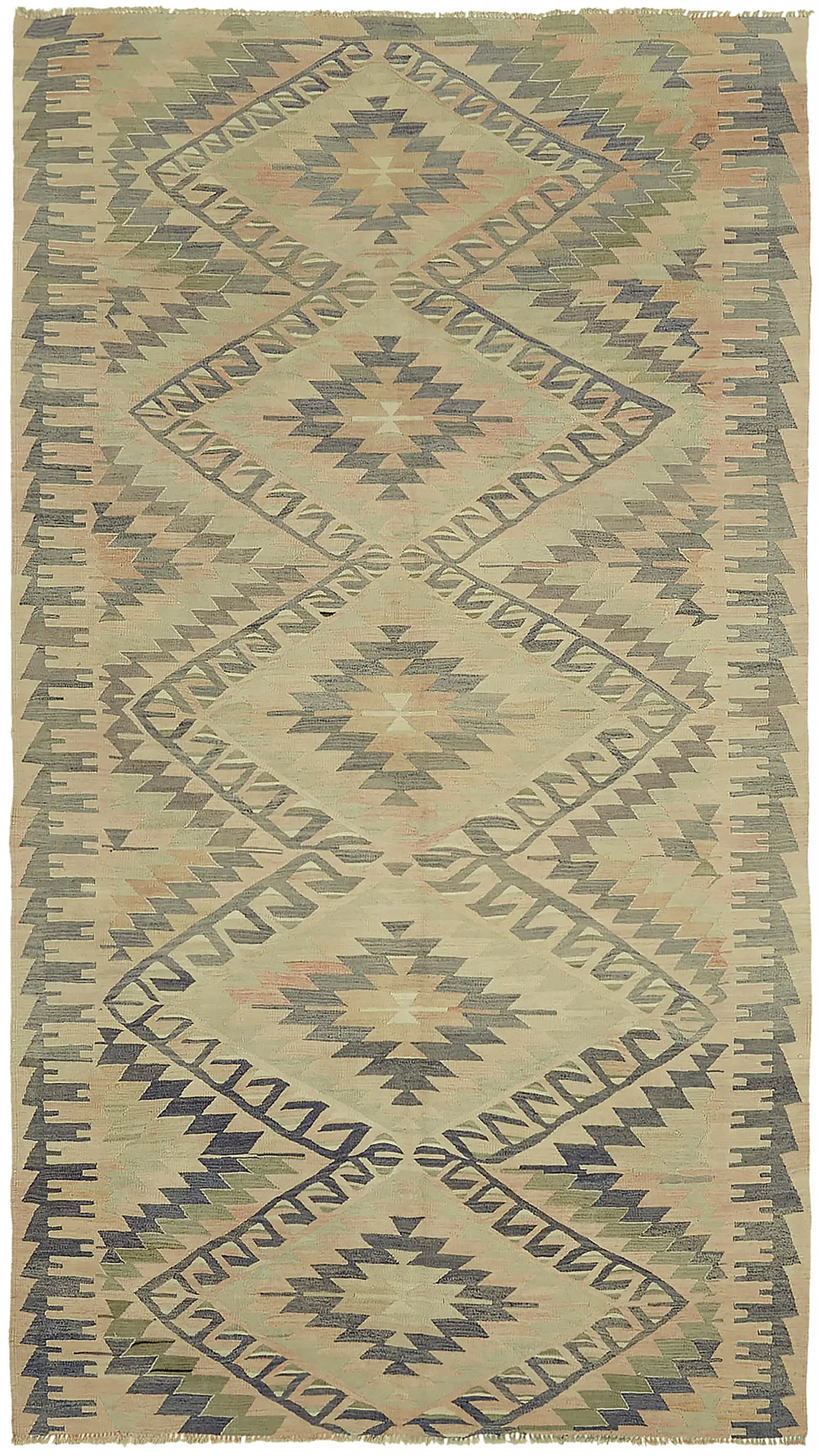 Rc_45975_0_Multicolor_Anatolian_Kilim_Rugs Anadolu Eskitme Multi Renk Pamuk Üzerine Yün El Dokuma Kilim-180x320 - Görsel 1