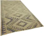 Anadolu Eskitme Multi Renk Pamuk Üzerine Yün El Dokuma Kilim-180x320 - Görsel 2