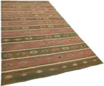 Anadolu Eskitme Multi Renk Pamuk Üzerine Yün El Dokuma Kilim-173x313 - Görsel 2