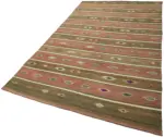 Anadolu Eskitme Multi Renk Pamuk Üzerine Yün El Dokuma Kilim-173x313 - Görsel 3