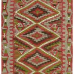 Anadolu Eskitme Multi Renk Pamuk Üzerine Yün El Dokuma Kilim-178x286