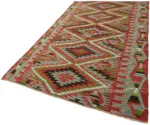Anadolu Eskitme Multi Renk Pamuk Üzerine Yün El Dokuma Kilim-178x286 - Görsel 3