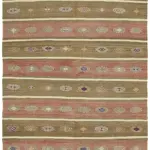 Anadolu Eskitme Multi Renk Pamuk Üzerine Yün El Dokuma Kilim-167x305