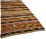 Anadolu Eskitme Multi Renk Pamuk Üzerine Yün El Dokuma Kilim-174x301 - Görsel 2