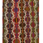 Anadolu Eskitme Multi Renk Pamuk Üzerine Yün El Dokuma Kilim-177x314