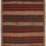 Anadolu Eskitme Multi Renk Pamuk Üzerine Yün El Dokuma Kilim-180x297