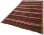 Anadolu Eskitme Multi Renk Pamuk Üzerine Yün El Dokuma Kilim-180x297 - Görsel 3