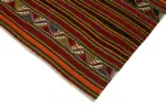 Anadolu Eskitme Multi Renk Pamuk Üzerine Yün El Dokuma Kilim-155x335 - Görsel 4