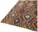 Anadolu Eskitme Multi Renk Pamuk Üzerine Yün El Dokuma Kilim-168x308 - Görsel 3
