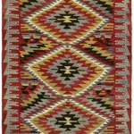 Anadolu Eskitme Multi Renk Pamuk Üzerine Yün El Dokuma Kilim-150x297