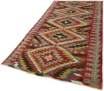Anadolu Eskitme Multi Renk Pamuk Üzerine Yün El Dokuma Kilim-150x297 - Görsel 3
