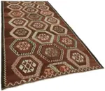 Anadolu Eskitme Multi Renk Pamuk Üzerine Yün El Dokuma Kilim-178x355 - Görsel 2