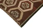 Anadolu Eskitme Multi Renk Pamuk Üzerine Yün El Dokuma Kilim-178x355 - Görsel 4