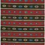 Anadolu Eskitme Multi Renk Pamuk Üzerine Yün El Dokuma Kilim-170x320