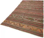 Anadolu Eskitme Multi Renk Pamuk Üzerine Yün El Dokuma Kilim-160x307 - Görsel 3