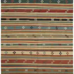 Anadolu Eskitme Multi Renk Pamuk Üzerine Yün El Dokuma Kilim-167x304