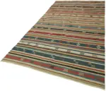 Anadolu Eskitme Multi Renk Pamuk Üzerine Yün El Dokuma Kilim-167x304 - Görsel 3
