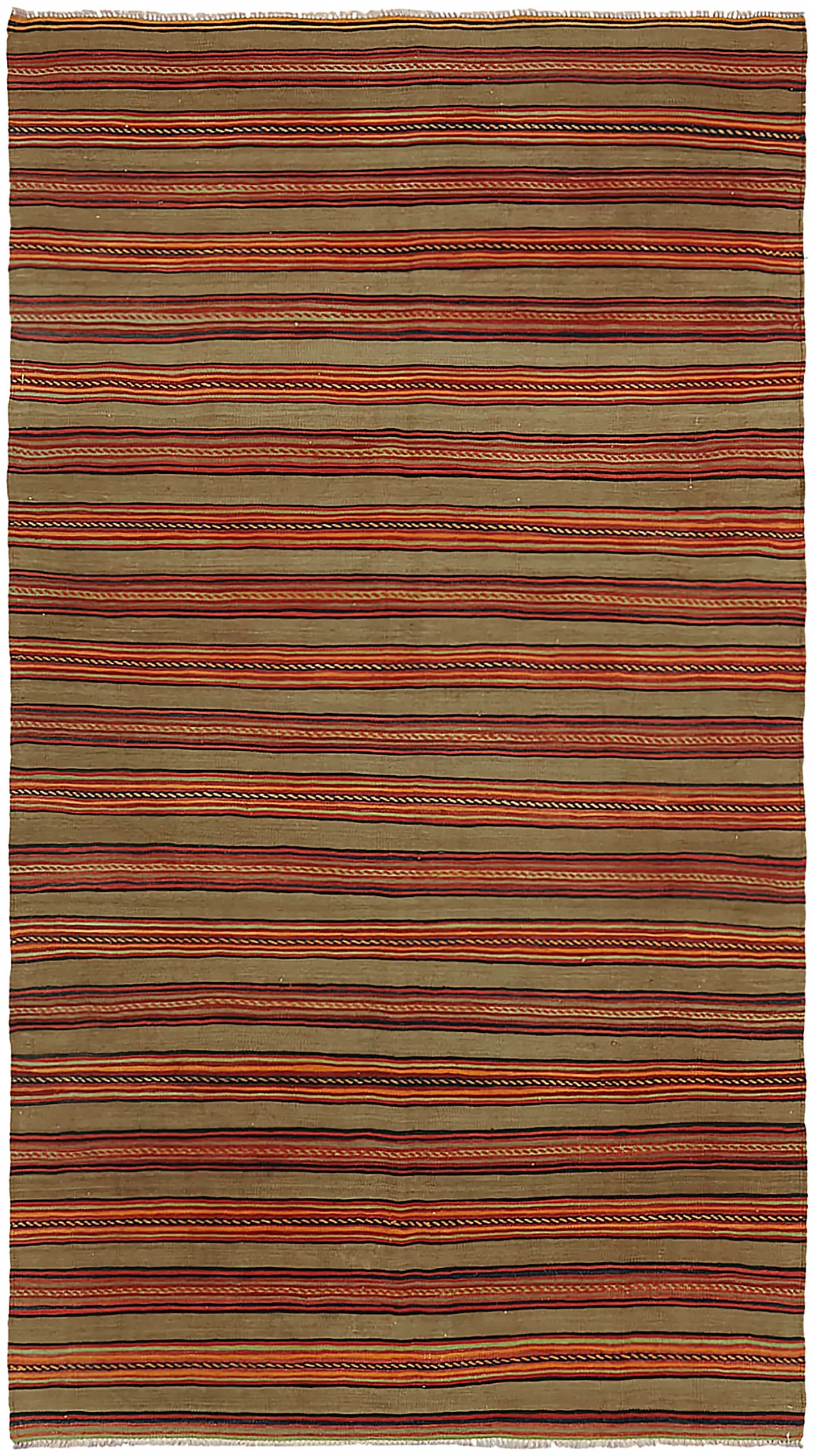 Anadolu Eskitme Multi Renk Pamuk Üzerine Yün El Dokuma Kilim-153x270 - Görsel 1