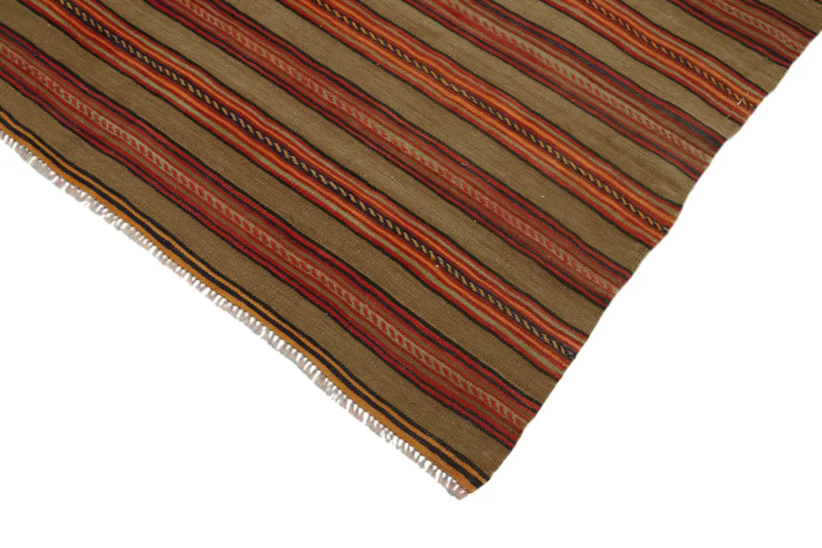 Anadolu Eskitme Multi Renk Pamuk Üzerine Yün El Dokuma Kilim-153x270 - Görsel 4