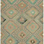 Anadolu Eskitme Multi Renk Pamuk Üzerine Yün El Dokuma Kilim-183x325