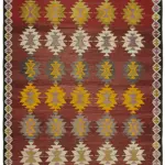 Anadolu Eskitme Multi Renk Pamuk Üzerine Yün El Dokuma Kilim-174x310