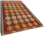 Anadolu Eskitme Multi Renk Pamuk Üzerine Yün El Dokuma Kilim-174x310 - Görsel 2