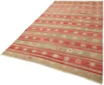 Anadolu Eskitme Multi Renk Pamuk Üzerine Yün El Dokuma Kilim-174x326 - Görsel 3