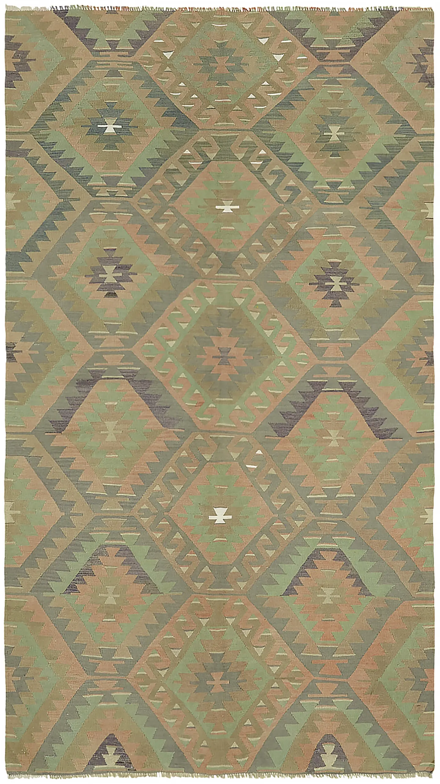 Rc_46004_0_Multicolor_Anatolian_Kilim_Rugs Anadolu Eskitme Multi Renk Pamuk Üzerine Yün El Dokuma Kilim-183x322 - Görsel 1