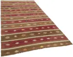 Anadolu Eskitme Multi Renk Pamuk Üzerine Yün El Dokuma Kilim-167x293 - Görsel 2