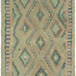 Anadolu Eskitme Multi Renk Pamuk Üzerine Yün El Dokuma Kilim-170x300