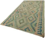 Anadolu Eskitme Multi Renk Pamuk Üzerine Yün El Dokuma Kilim-170x300 - Görsel 3