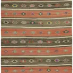 Anadolu Eskitme Multi Renk Pamuk Üzerine Yün El Dokuma Kilim-172x314